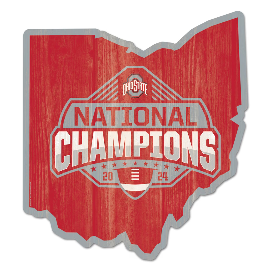 Ohio State Buckeyes 2024 National Champions Vinyl Die Cut Sticker Decal 2.7 inches