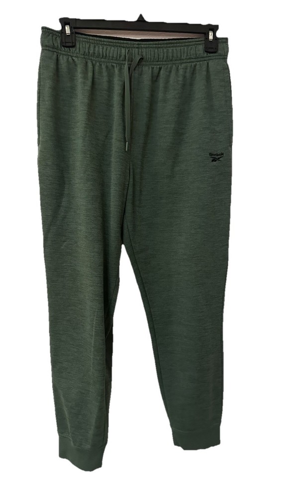Reebok Baggy Jogger Sweatpants Green Athletic Fleece Lined Men’s Large