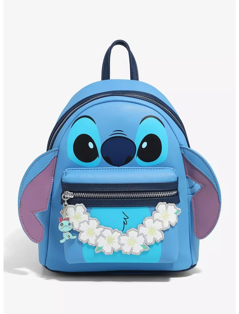 Loungefly Disney Lilo & Stitch Figural Stitch with Lei Mini Backpack - exclusive
