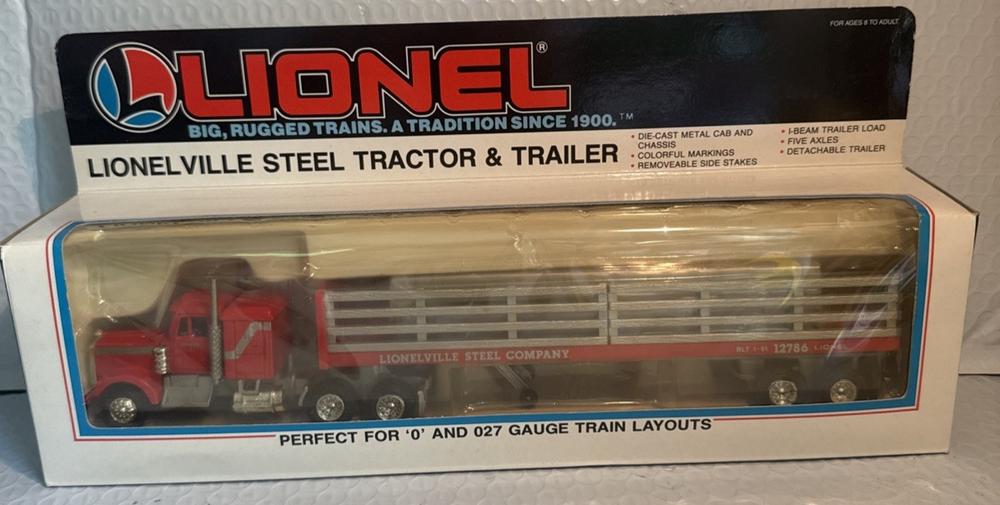Lionelville O Gauge Steel Tractor Trailer 6-12786