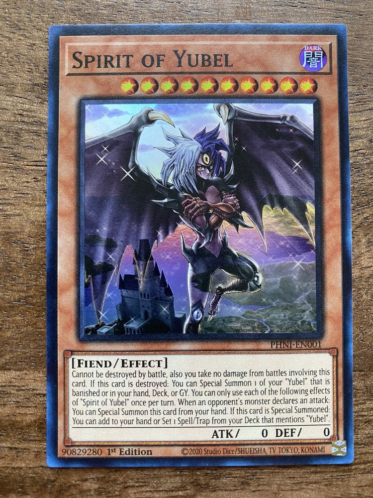 Yu-Gi-Oh! Spirit of Yubel PHNI-EN001 - 1st Edition - Super Rare - Near Mint!