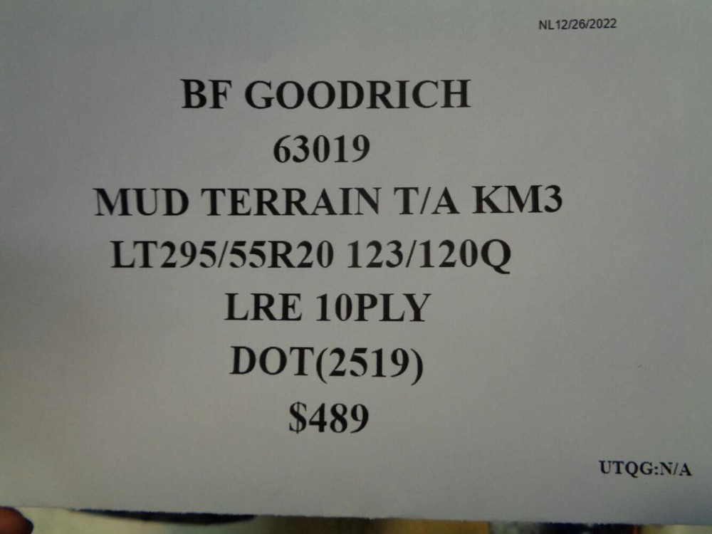 BFGoodrich Mud Terrain T/A KM3 295/55R20 Off-Road Tire