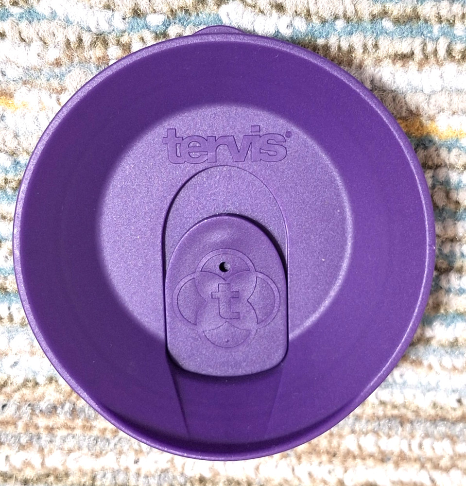 Genuine Tervis Tumbler 16oz Travel Lid with Slider in Purple