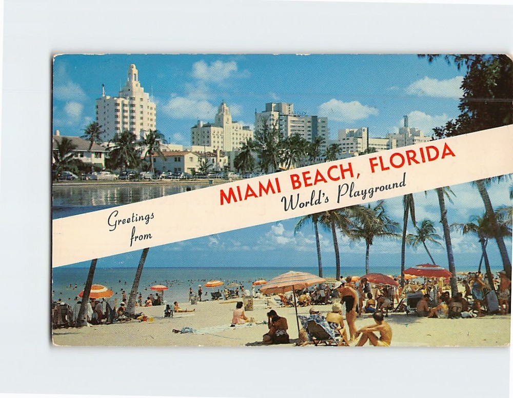 Postcard Greetings From Miami Beach Florida
