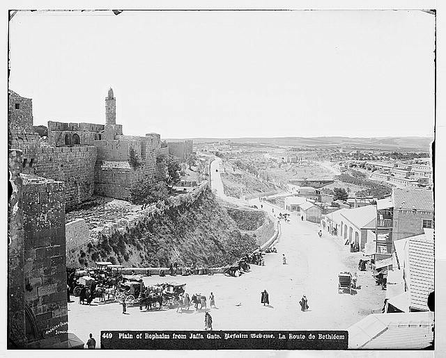 Plain of Rephaim from Jaffa Gate,Jerusalem,Israel,Middle East,American Colony