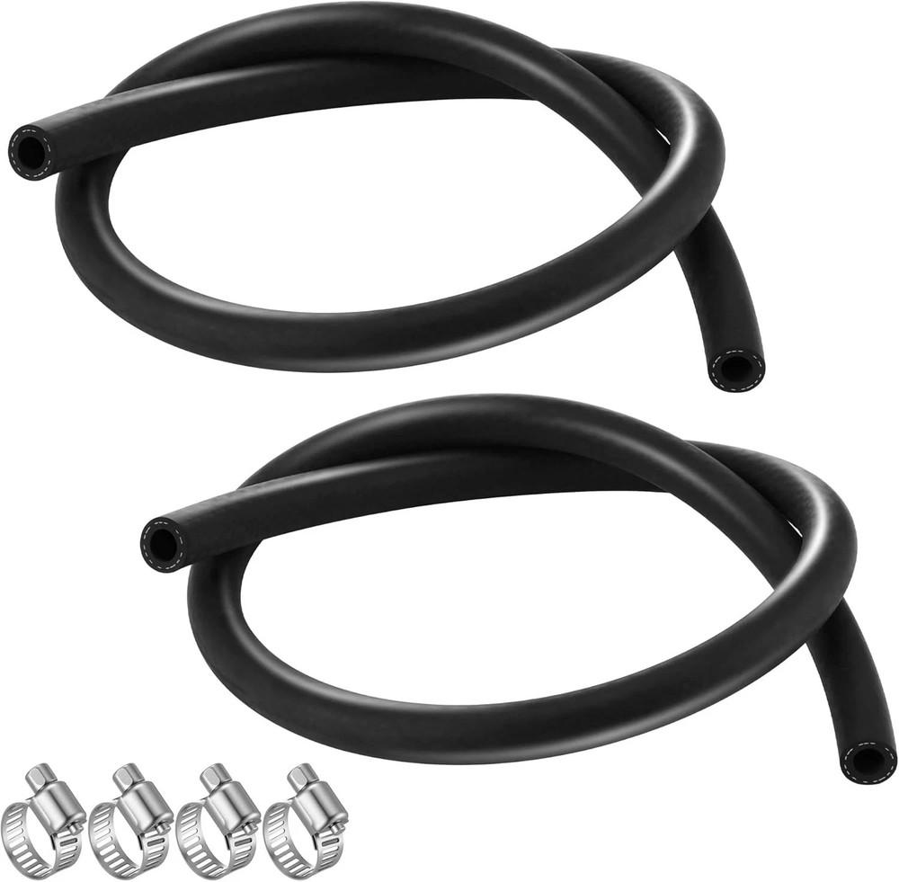 2 Pack 27232 11/32 x 36 Inch (85 PSI) Power Brake Vacuum Hose with 4 Pcs Clamps,