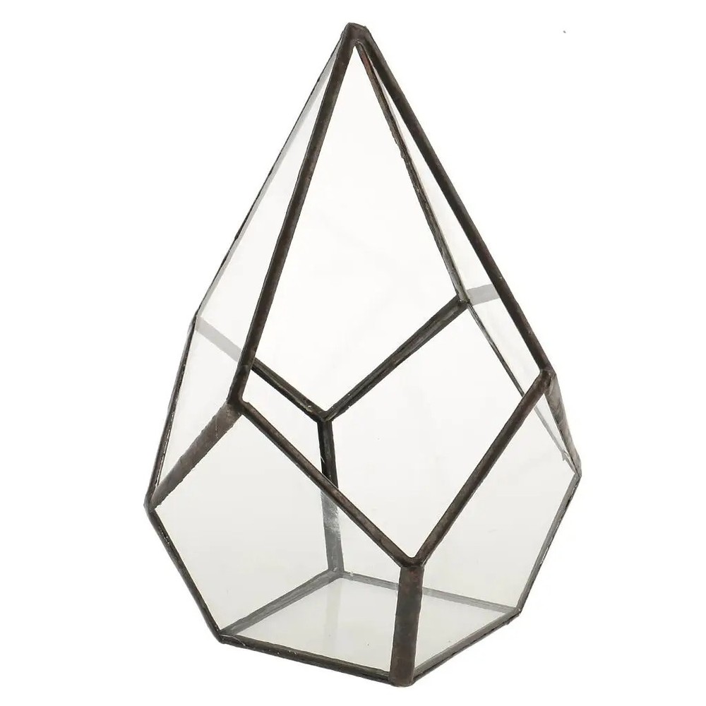 Glass Geometric Terrarium Planter Box for Plants & Flowers