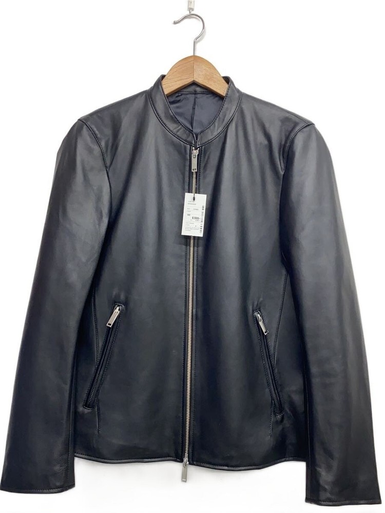 Studious Single Rider Jacket/2/Sheep Leather/Blk/Plain/107458001 3476