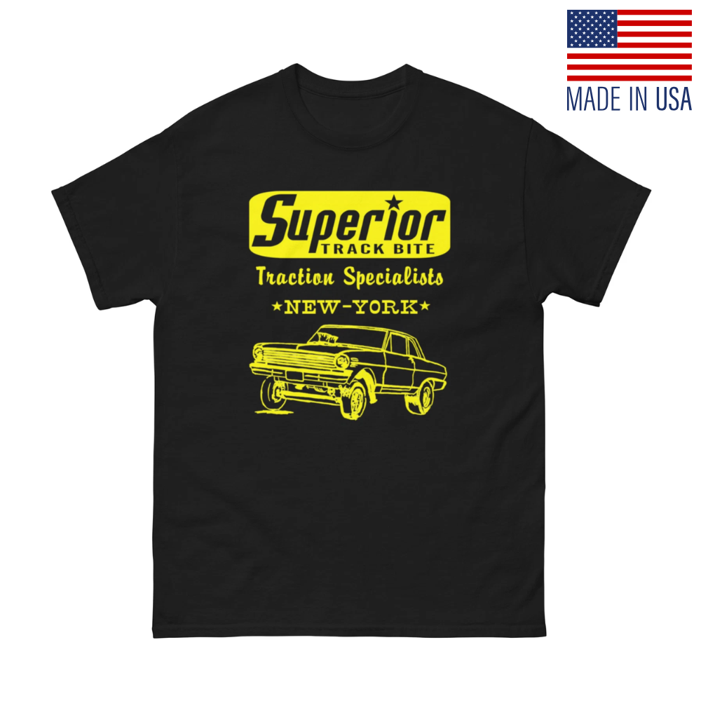 SUPERIOR TRACK BITE CHEVY II NOVA GASSER T SHIRT by RACE CITY RETRO
