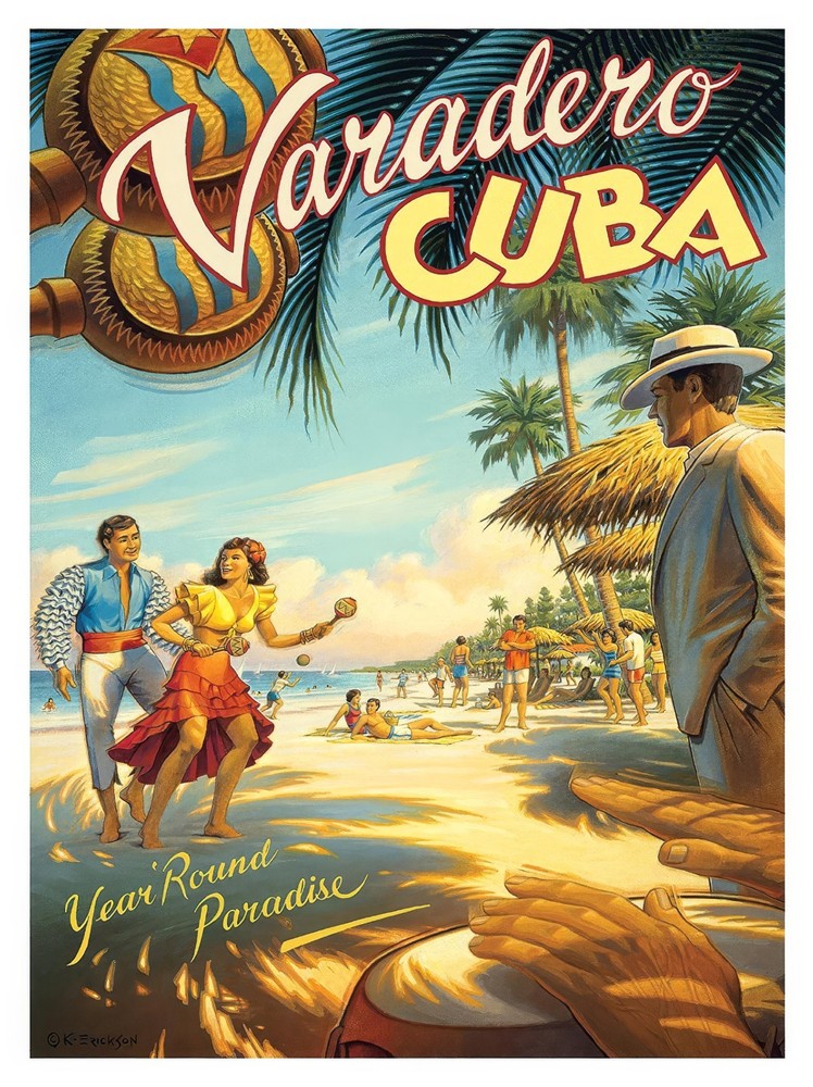 Varadero Cuba Vintage Travel Poster Print