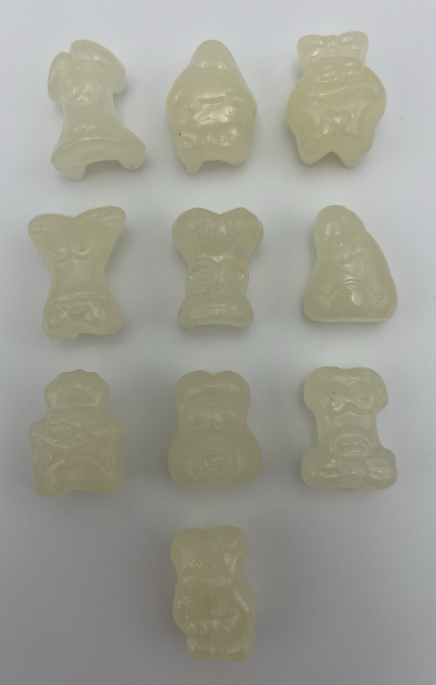 Lot of 10 Glow in the Dark Classic Original 1996 Gogos Crazy Bones