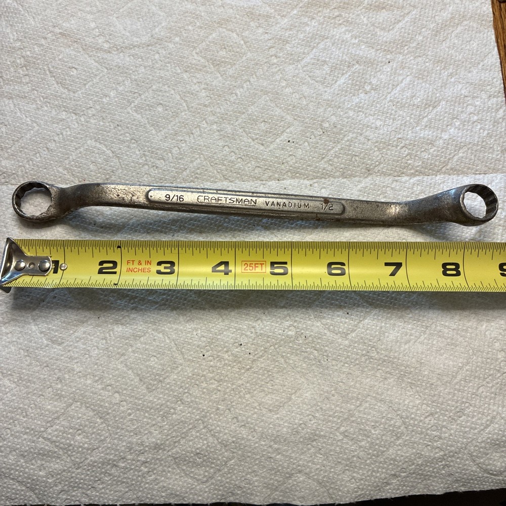 Vintage Underlined Craftsman Double Box End Wrench 1/2 -9/16  Series AF