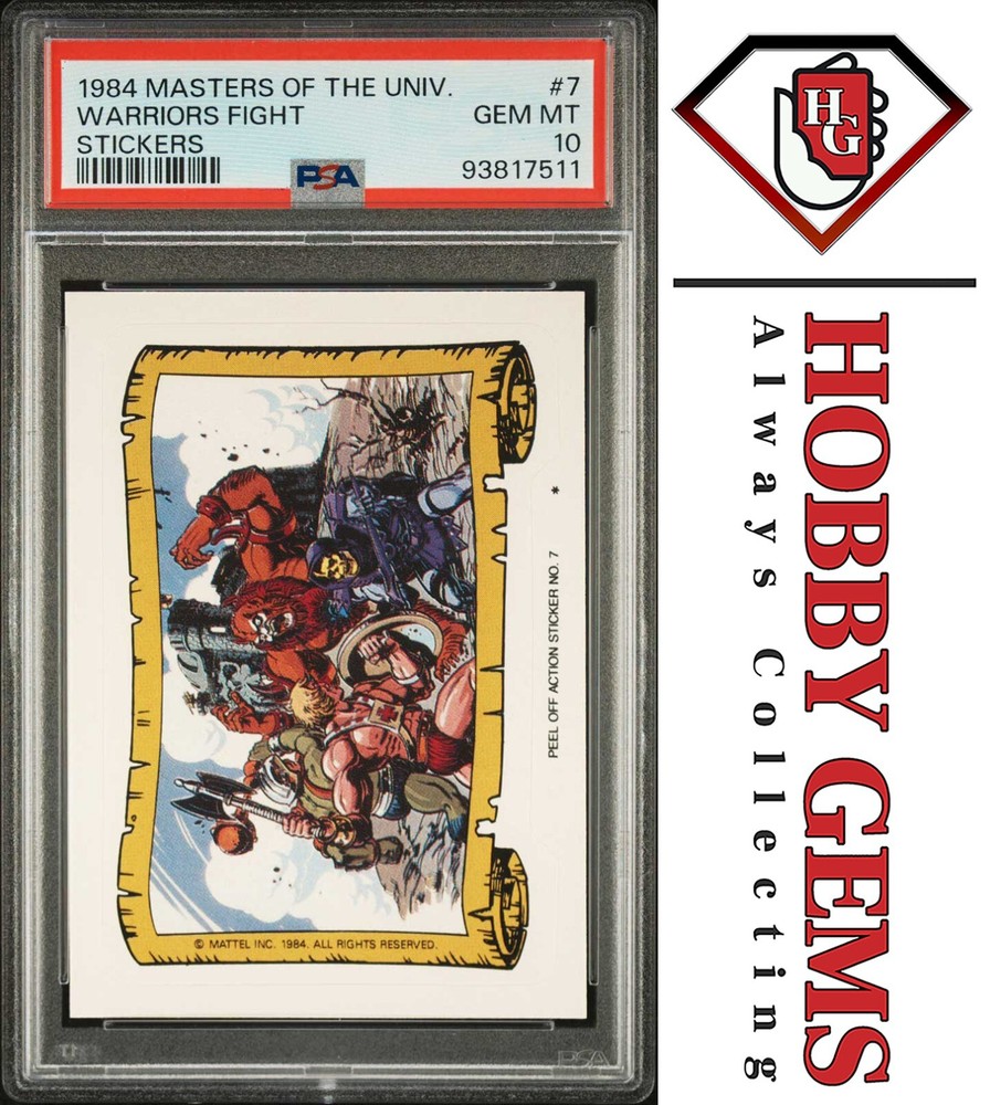 HE-MAN & SKELETOR PSA 10 1984 Masters of the Universe Sticker #7 C2
