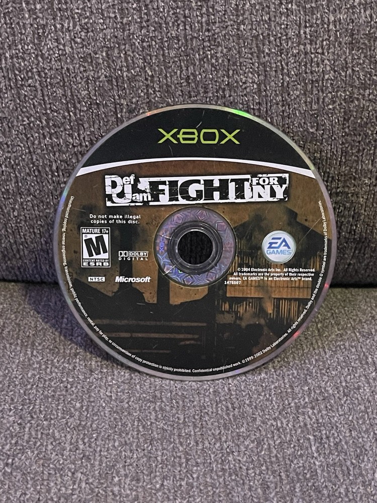 Def Jam Fight for NY - Original XBox (Game Not Working) Display only
