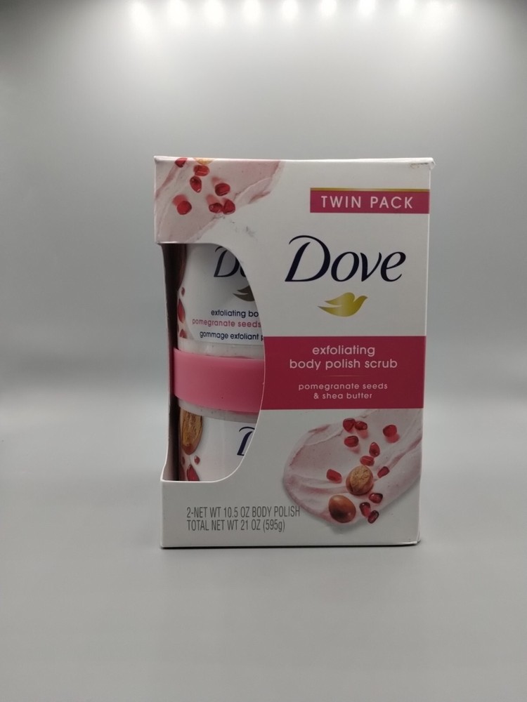 Dove Exfoliating Body Scrub with Pomegranate & Shea Butter 10.5 oz Twin Pack