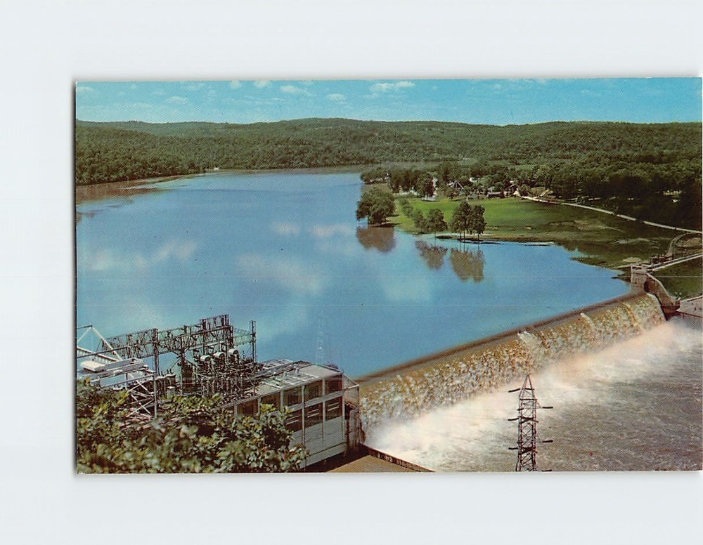 Postcard Powersite Dam Lake Taneycomo Missouri USA