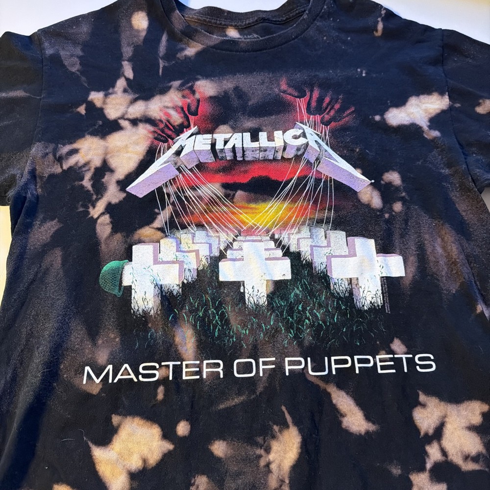 Metallica Master of Puppets Band Shirt Large Black Graphic Tee Rock Band