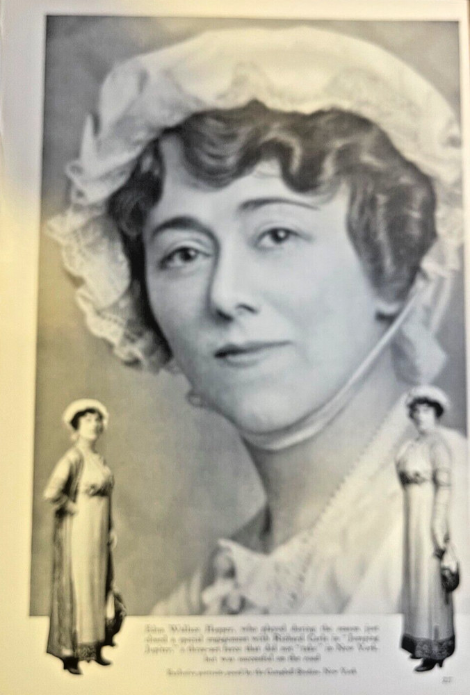 1911 Vintage Magazine Illustration Actress Edna Wallace Hopper