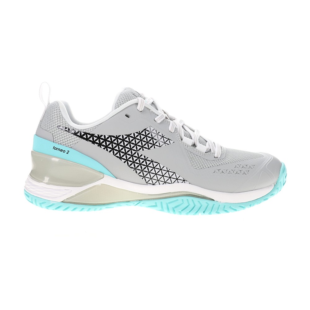 Diadora Blushield Torneo 2 Ag Womens Grey Tennis Sneakers 179503