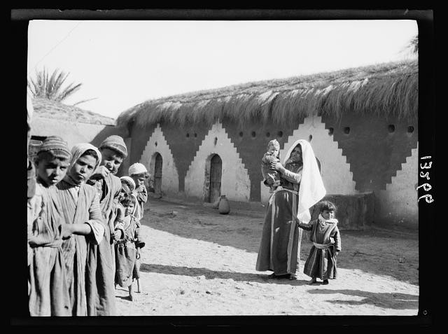 Typical house courtyard,Ashdod,Israel,Middle East,1940-1946,Matson Photo,1