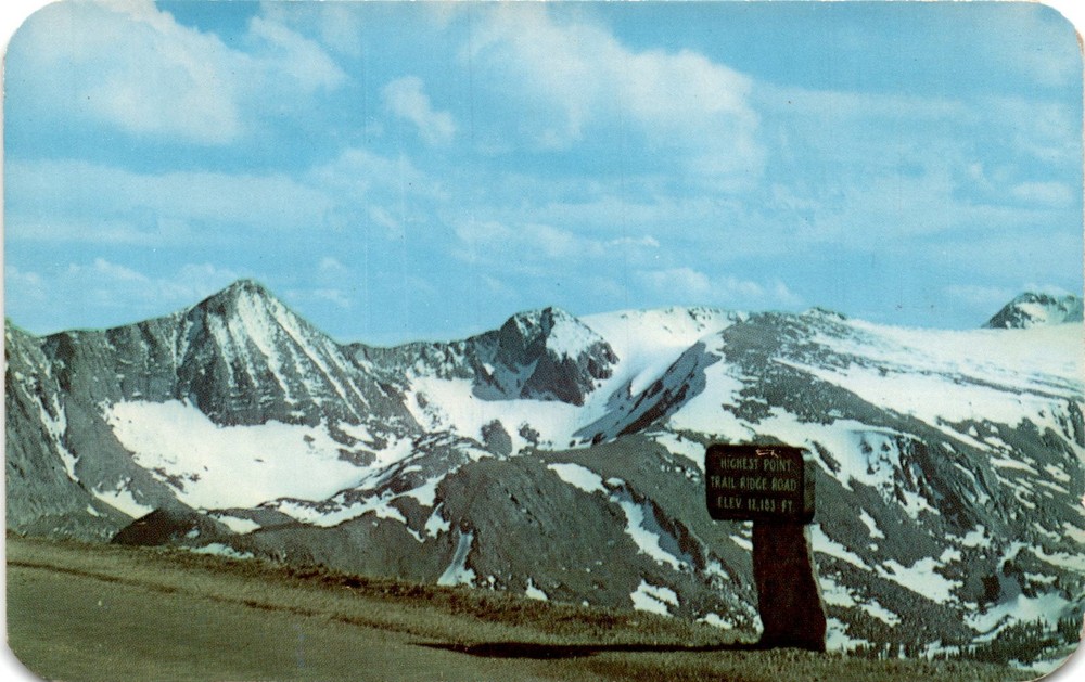 Trail Ridge Road, Rocky Mountain National Park, Colorado, Denver, Postcard