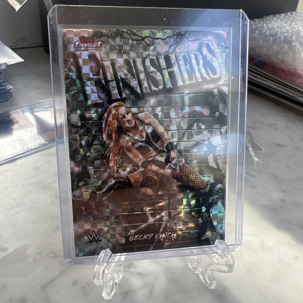 2025 Topps Finest WWE #FNS-BK Becky Lynch Finishers Checkerboard Refractor
