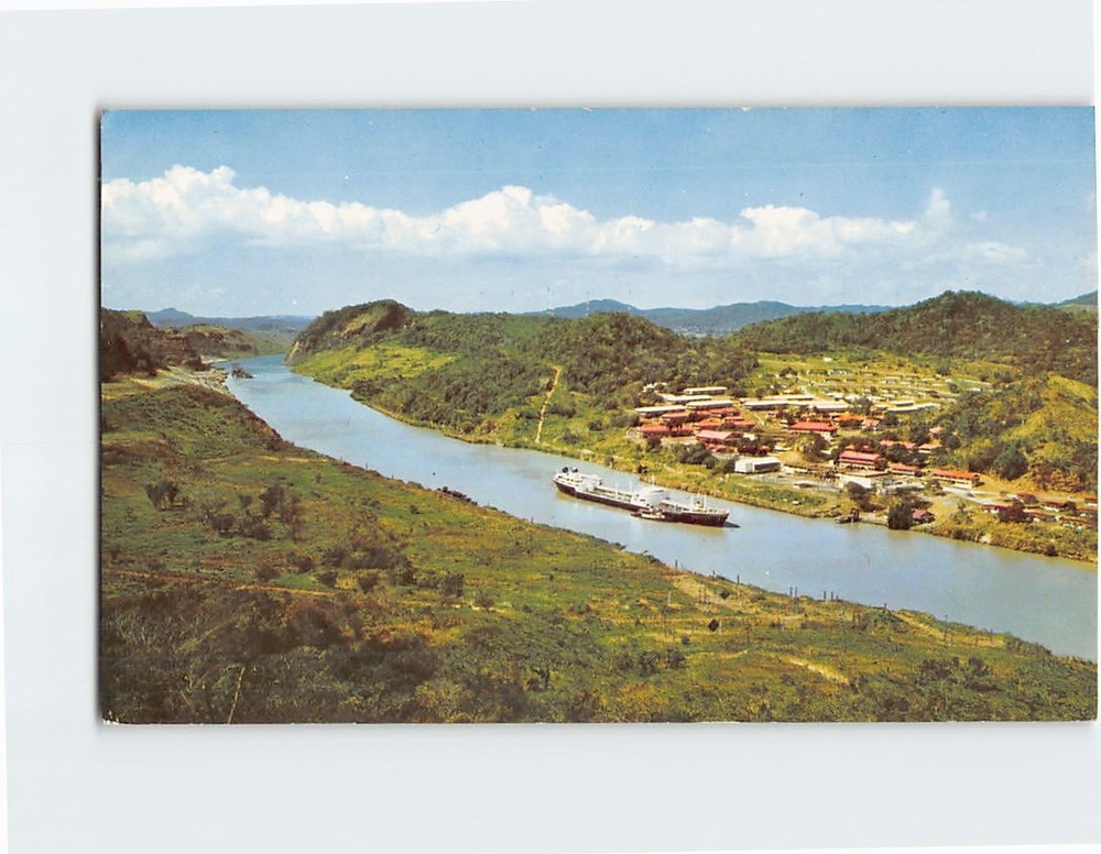 Postcard Gaillard Cut Panama Canal Panama