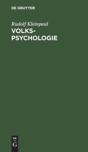 Rudolf Kleinpaul Volkspsychologie (Hardback)