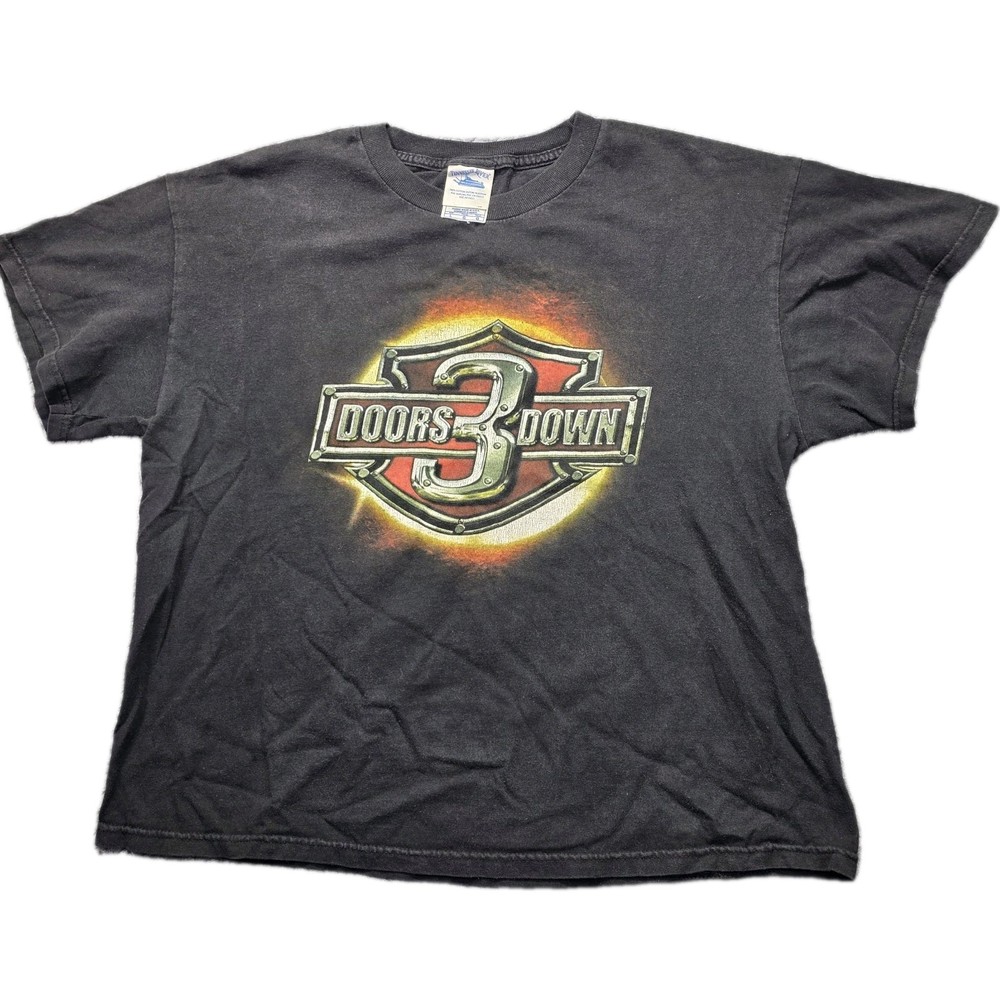Vintage Original 3 Doors Down 2003 The Road I’m On Tour T-Shirt Mens Large Black