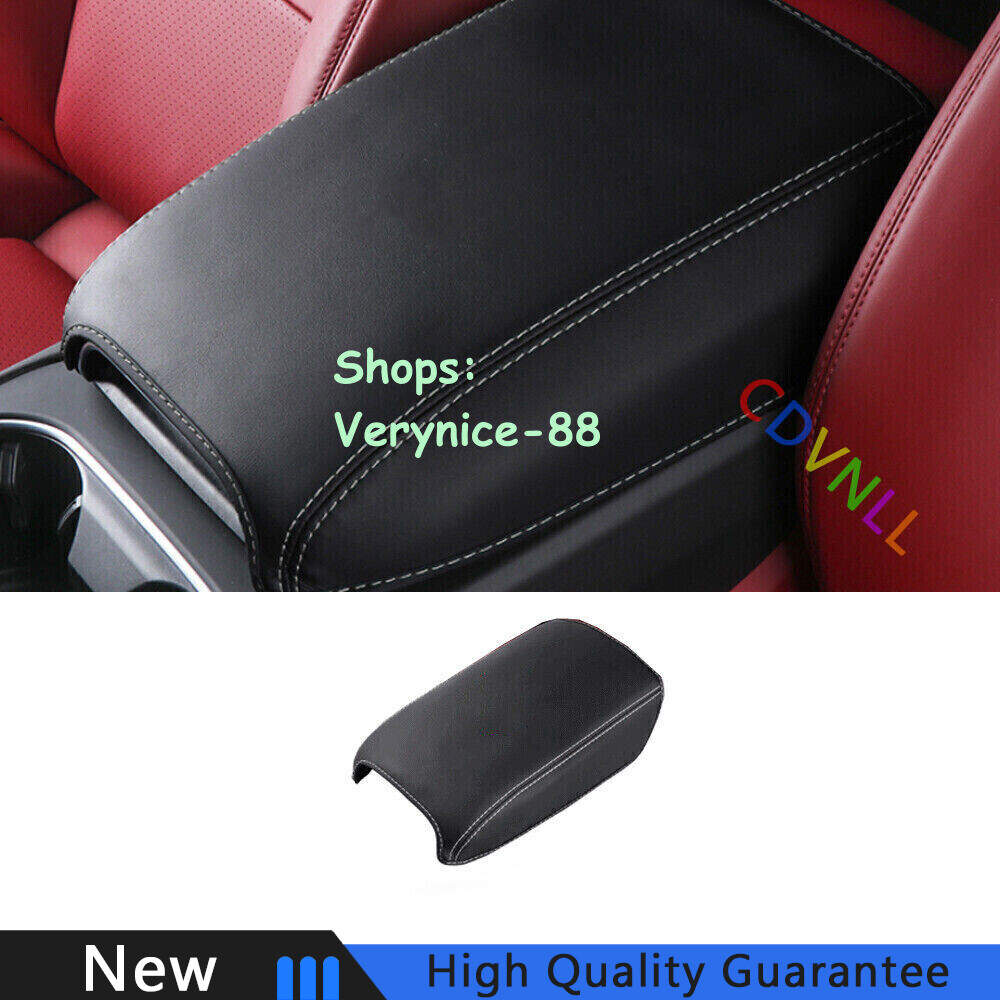 For Porsche Cayenne 18-22 leathers Black Central Console Storage Box Cover Trim