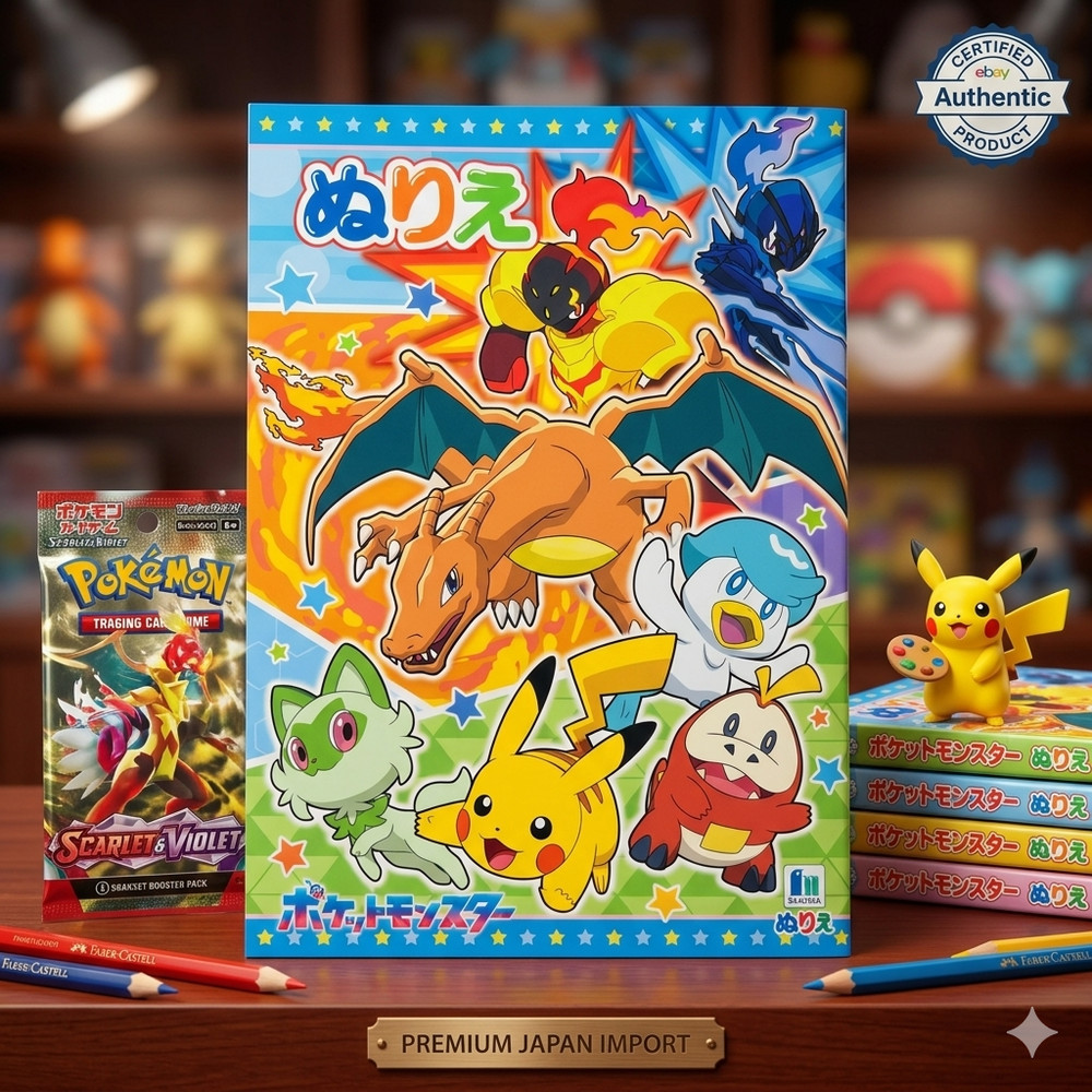 Pokemon Coloring Book SCARLET and VIOLET Latest Edition A5 Size from Japan new