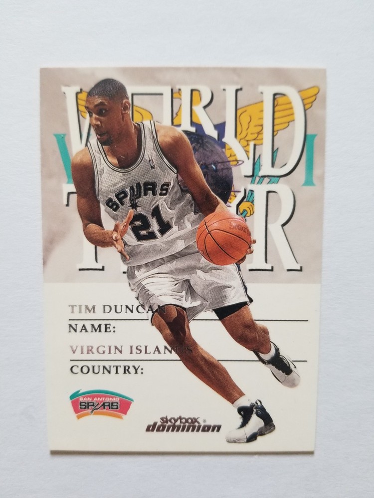 1999-00 Skybox Dominion World Tour #178 Tim Duncan Spurs