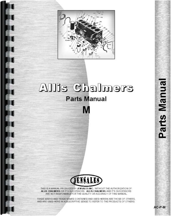 Allis Chalmers M Crawler Parts Manual for All Serial Numbers AC-P-M  