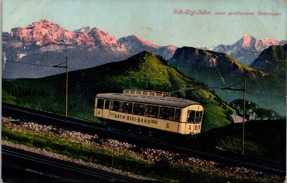 Dr Jim Stamps Postcard Arth Rigi Bahn Trolley Unposted