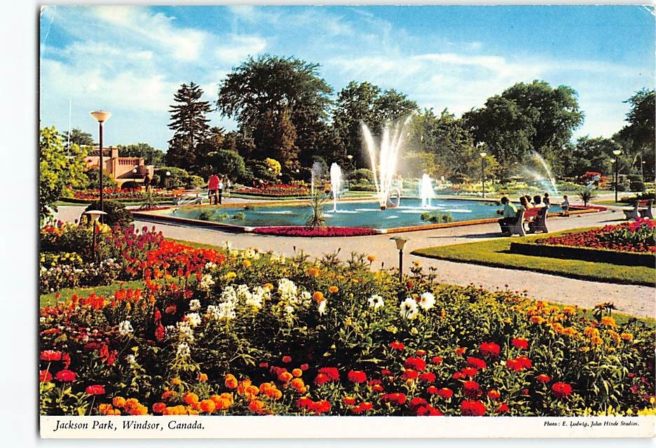 Postcard Jackson Park Windsor Ontario Canada