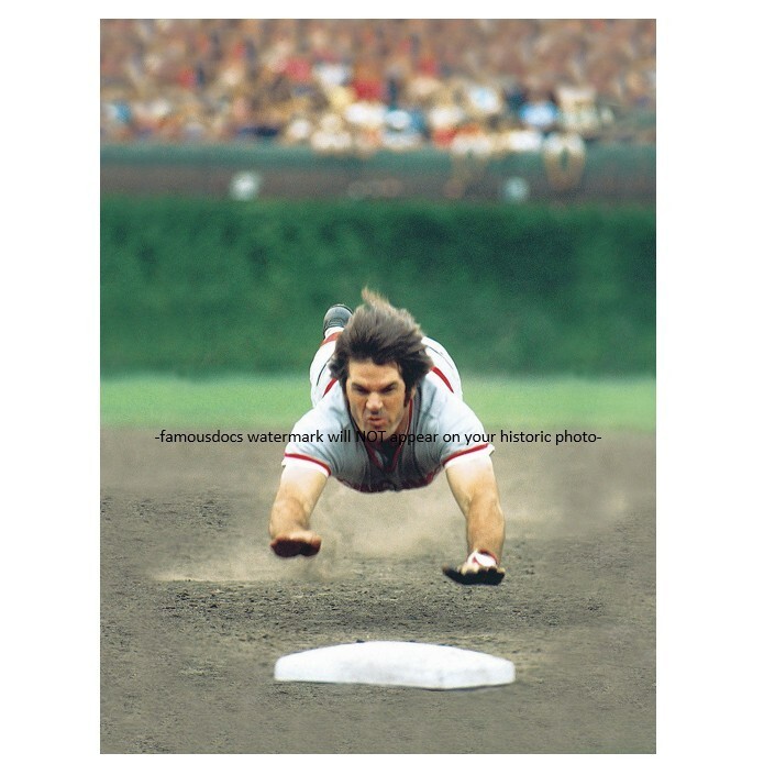 Pete Rose Playing Baseball PHOTO 5x7 photo print