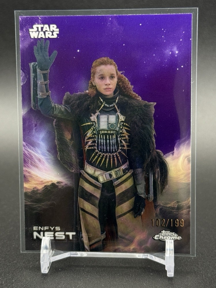 2025 Topps Chrome Star Wars Enfys Nest Kamino Purple Refractor /199