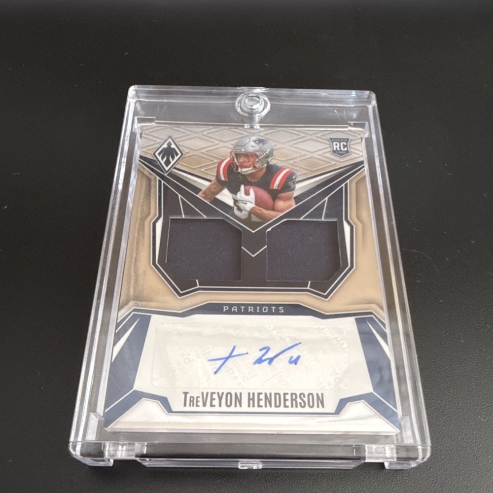 Panini 2025 Phoenix TreVeyon Henderson Rookie Patriots Auto Patch Serial #/249
