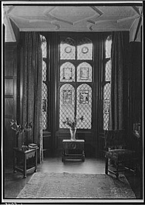 Photo:Lewisohn house,dwellings,interiors,windows,Arnold Genthe,1920