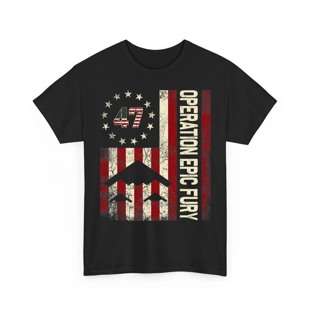 Operation Epic Fury T-Shirt, American Flag Patriotic Shirt Allsize
