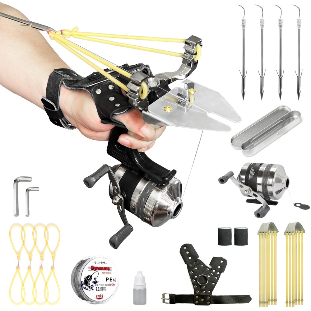 Fishing Slingshot Set for Outdoor Hunting - Versatile Slingshot with Stainles...