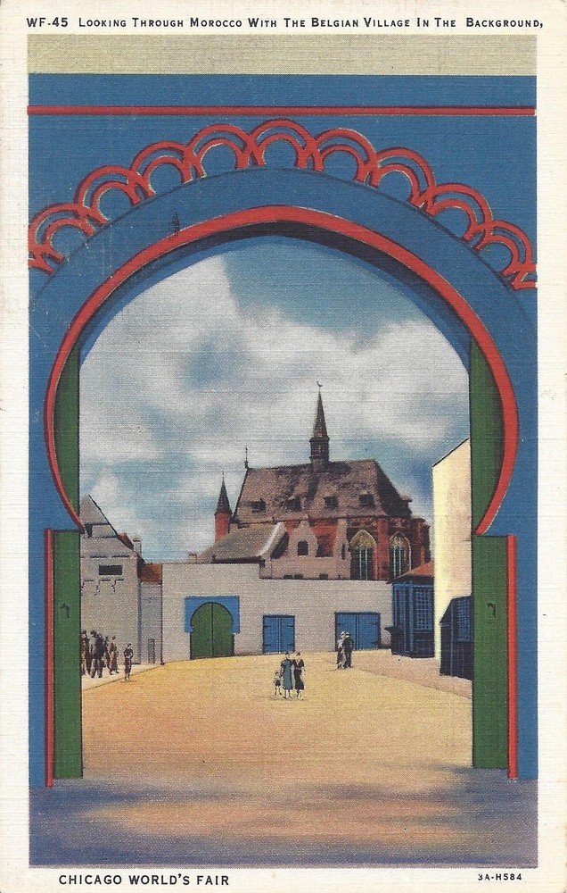 Morocco Archway Belgian Village Chicago World's Fair ~ 1933 Century of Progress