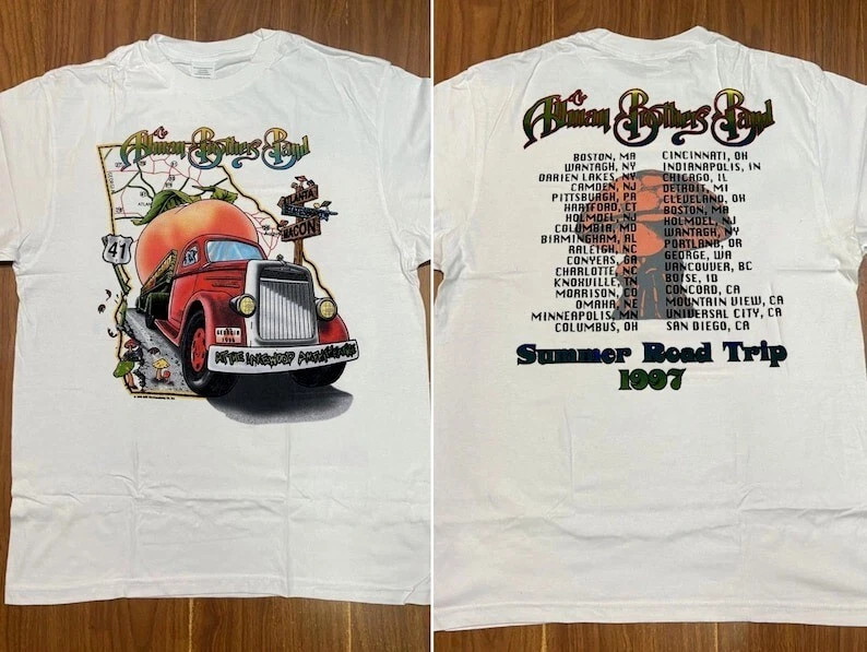 1997 The Allman Brothers Band Summer Road Trip Tour T-Shirt