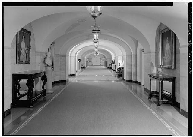 Photo:White House Washington DC West Hall 1900s Interior Corridor Arches
