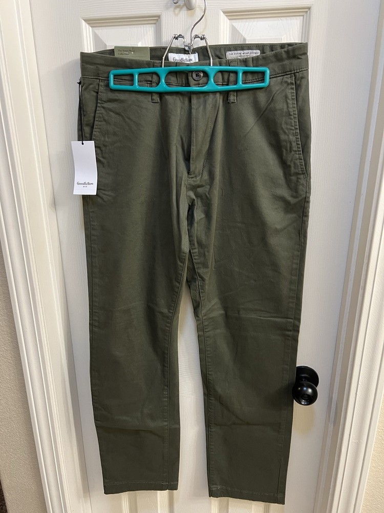 Goodfellow & Co Slim Fit Chino Pants for Men - Green 29x30 New With Tags