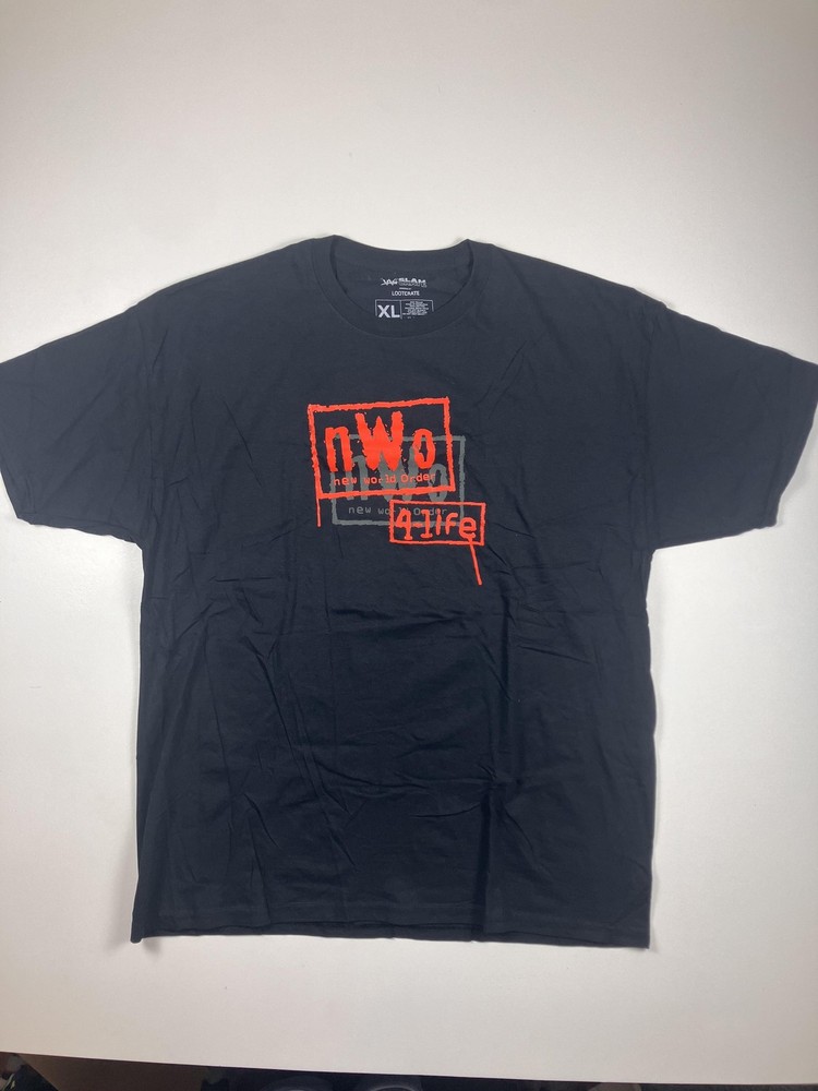 WWE NWo Shirt Mens XL Black Slam Crate Lootcrate New World Order 4 Life Tee