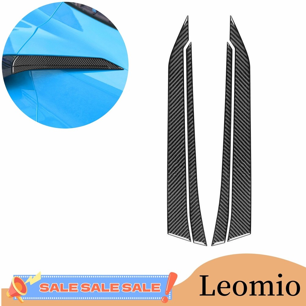 Carbon Fiber For Corvette C8 2020-24 Vinyl Exterior Side Door Handle Frame Trim