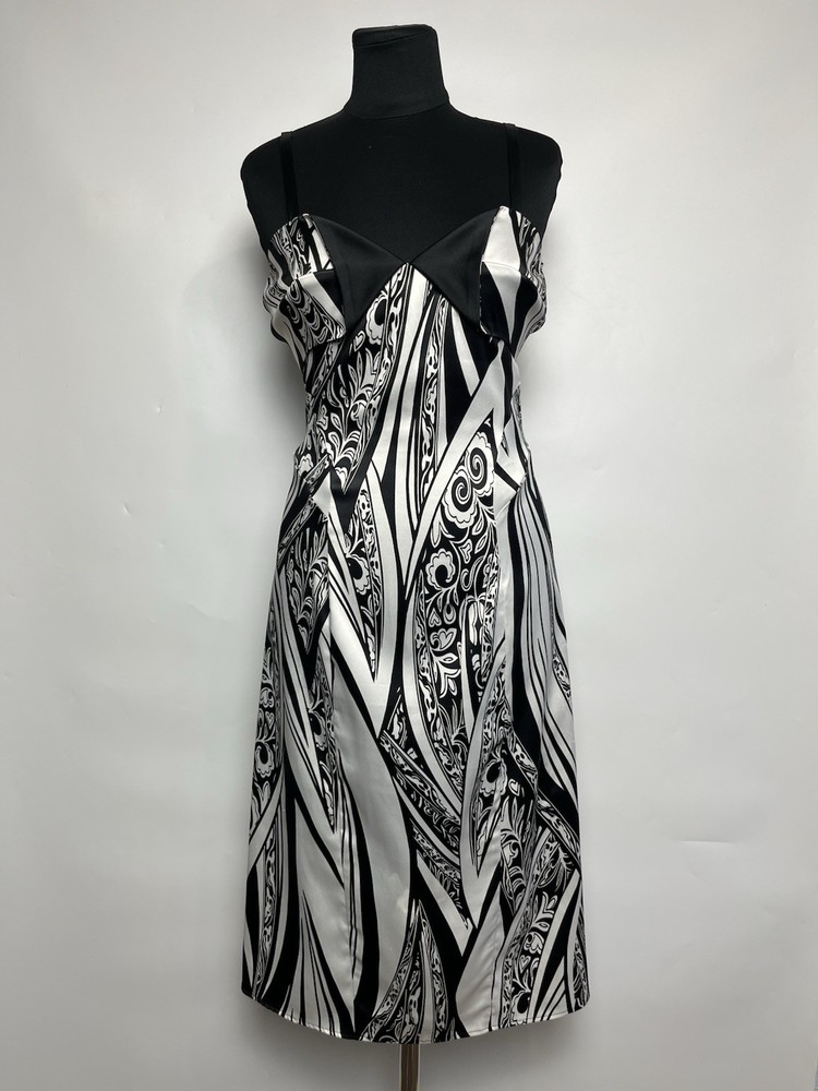 Dress Sleeveless Just Cavalli 2000s Abstract Floral Pattern Size 42