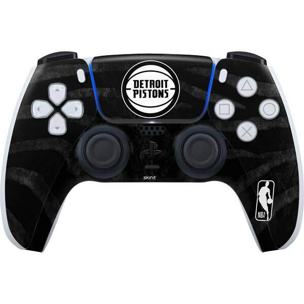 NBA Detroit Pistons PS5 Controller Skin - Detroit Pistons Black Animal Print