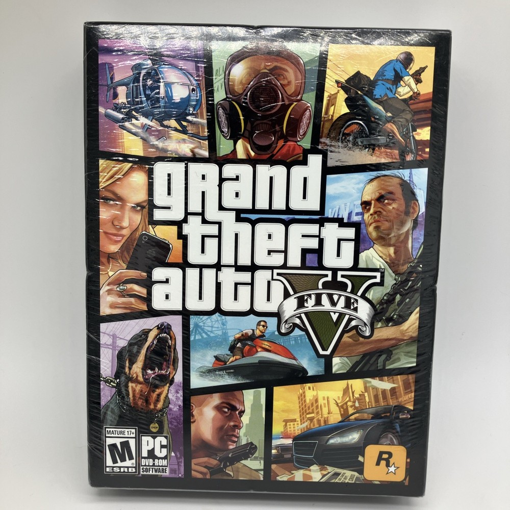 Grand Theft Auto V (GTA V for PC / DVD-ROM) New & Factory Sealed Free Shipping